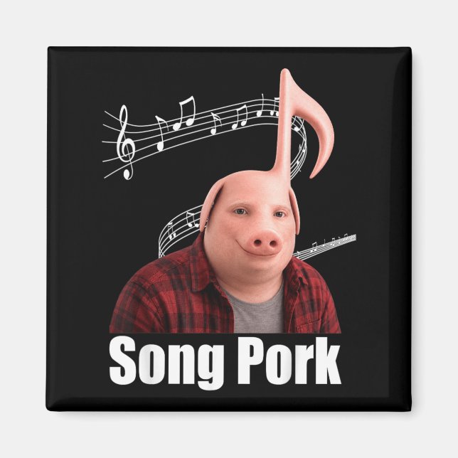 Rolig sång Gris Musik Not Gris Man Meme Dih Meme Magnet (Framsidan)