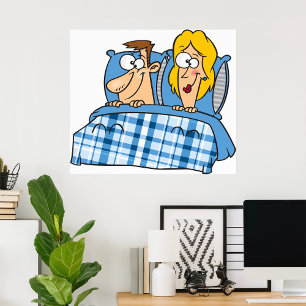 Rolig Sängbild för Makar Poster