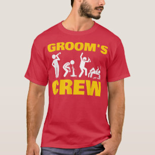 Rolig Sängkantsfest Brudgum Crew Bröllopsfest T Shirt