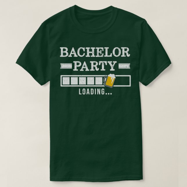 Rolig Sängloading Brudgum Brud Fest T Shirt (Design framsida)