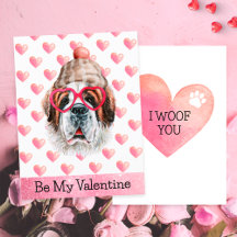 Rolig Sankt Bernhard Jag Voffar Dig Hund Valentine