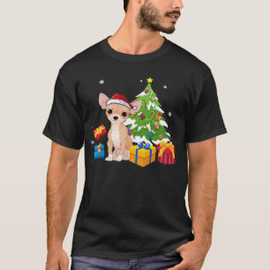 Rolig Santa Chihuahua Hund Julgran Present Julklap T Shirt