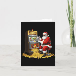 Rolig Santa-jul-grafik för spelautomater Casino Kort
