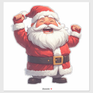 Rolig Santa juldesign högtidlig present säsong Klistermärken