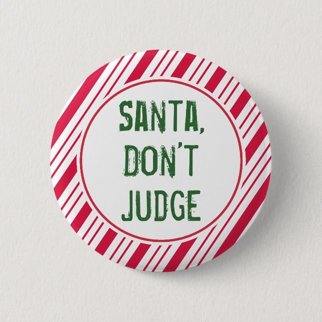Rolig Santa julknapp pin Knapp (Framsida)
