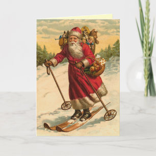 Rolig Santa julkort Helgkort