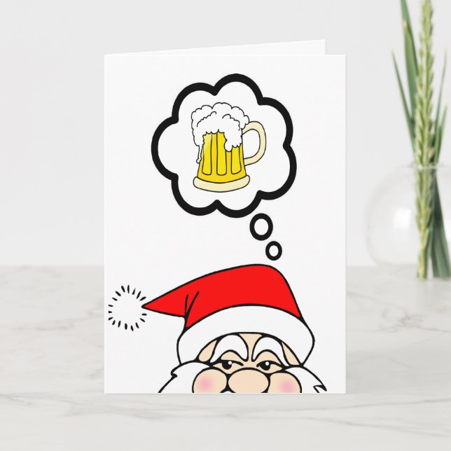 Rolig Santa julkort Helgkort (Framsida)