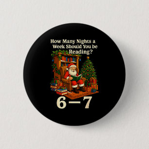 Rolig Santa Läsning 67 Meme Tee Jul Läraren Knapp