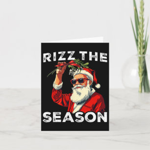 Rolig Santa Meme Rizz The Season Skämt Mäns jul Kort