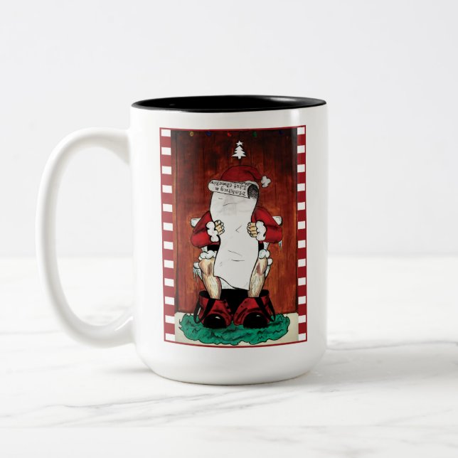 Rolig Santa mugg (Vänster)