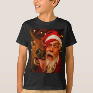 Rolig Santa Selfie Renar Män Kvinnor Barn Jul T Shirt