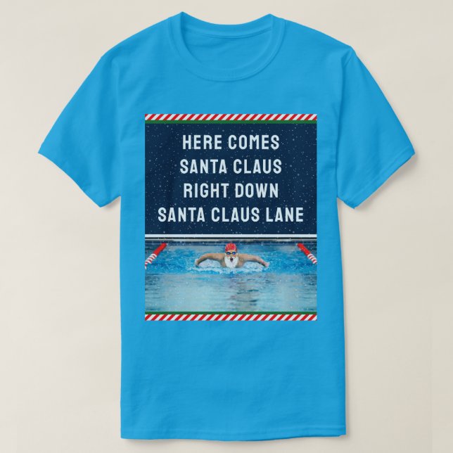 Rolig Santa Simmare T Shirt (Design framsida)