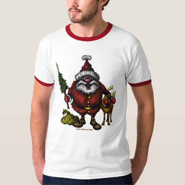 Rolig Santa t-skjorta design T-shirt (Framsida)