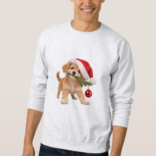 Rolig Santa Valp Jul Sweatshirt (Framsida)