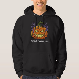 Rolig Sarcaktisk 'Detta är mitt glada ansikte' Pum Hoodie