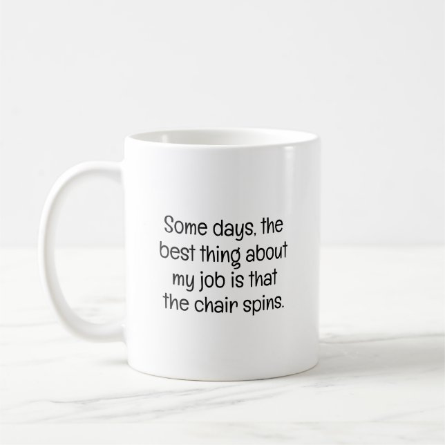 Rolig Sarcasisk Arbetskamrat Stolpsnurr Kaffemugg (Vänster)