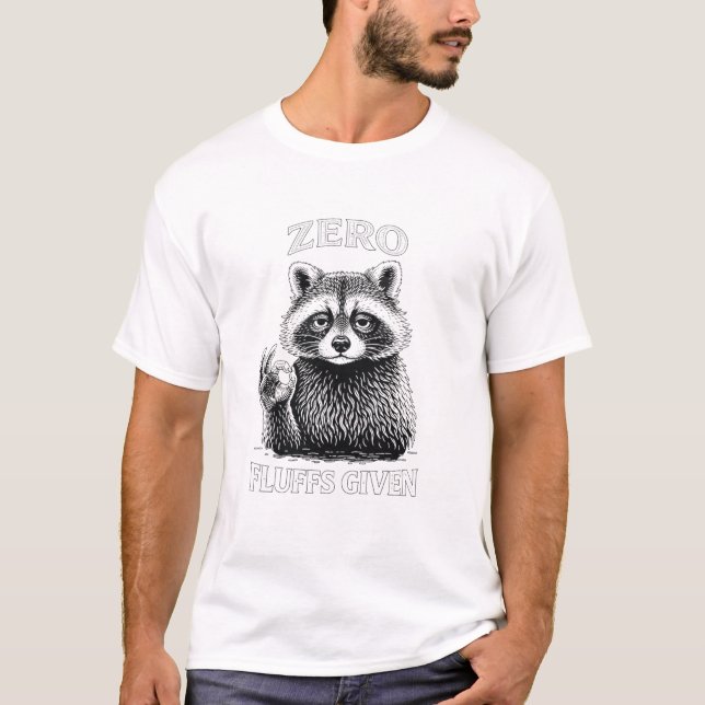 Rolig Sarcastic T-Shirt – Noll Fluffar Bryr Sig (Framsida)