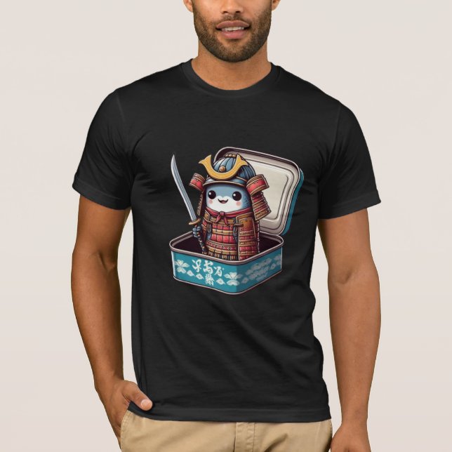 Rolig Sardinsamuraj T-Shirt Krigare (Framsida)