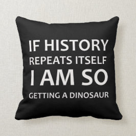 Rolig sarkastisk Dinosaurskämtdekorativ kudde
