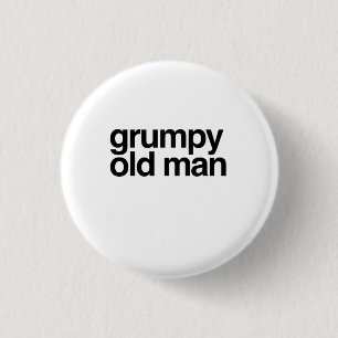 Rolig sarkastisk Gaggåva för Grumpy gamal man Knapp