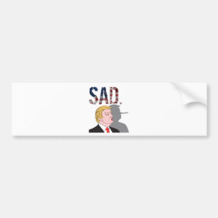 Rolig sarkastisk ledsen anti president Donald Bildekal
