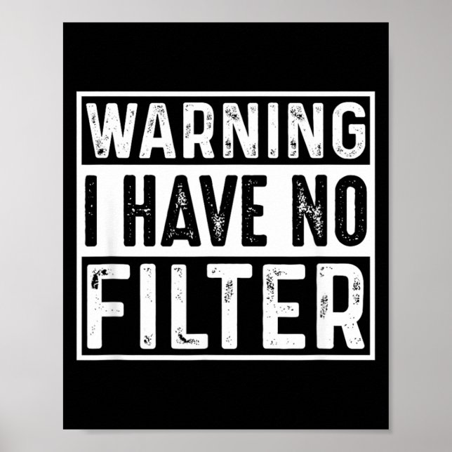 Rolig Sarksast Har Filter Stötande Citat Poster (Framsidan)