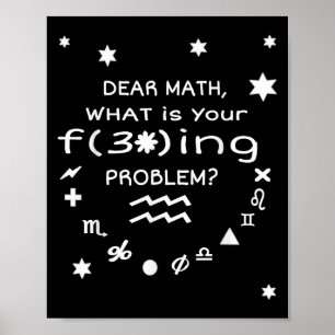 Rolig Sarksast Kära Matematik Citat För Kvinnor Mä Poster