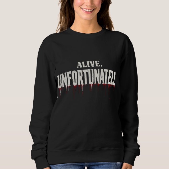 Rolig Sarksast Levande Tyvärr Halloween T Shirt (Framsida)