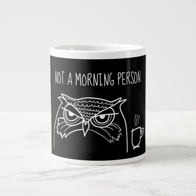 Rolig Sarksastisk Citat, Inte en Morgonperson Jumbo Mugg (Framsidan)