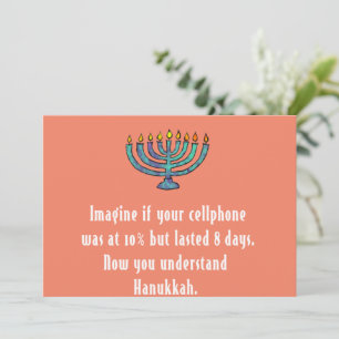 Rolig Sarksastisk Hanukkah Chanukah Mobilcitat Inbjudningar