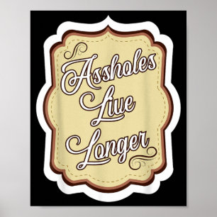 Rolig Sarksastisk Humor Sarcasm Citat Hål Leve Poster