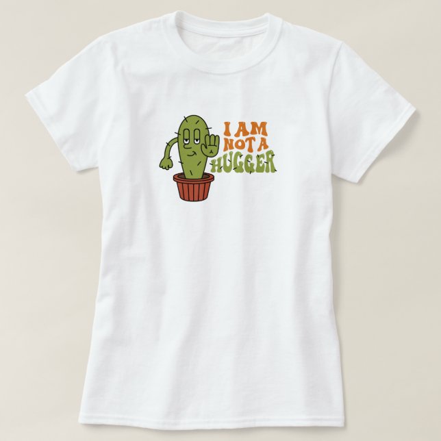 Rolig Sarksastisk Kaktus  T Shirt (Design framsida)