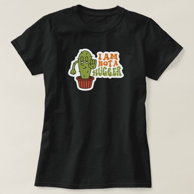 Rolig Sarksastisk Kaktus  T Shirt (Design framsida)