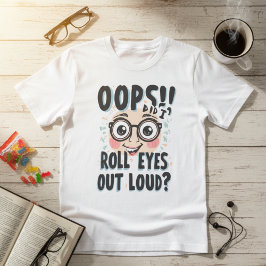 Rolig Sarksastisk Tecknad – Pastell Humor Design T Shirt