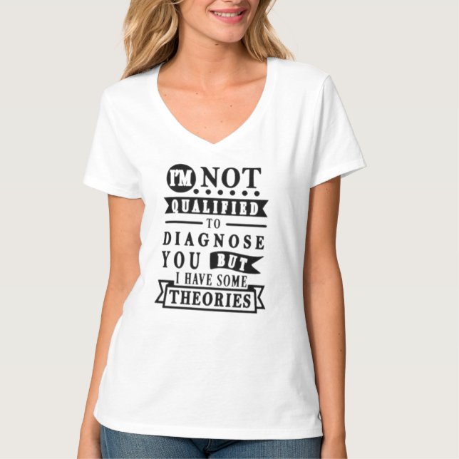 Rolig Sarksastisk Typografi T Shirt (Framsida)