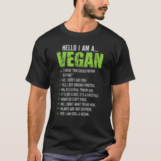 Rolig Sarksastisk Vegetarisk Citat - Hej Jag Är En T Shirt