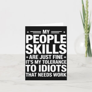 Rolig Sarksastiskt Uttalande Humor Introvert Arbet Kort