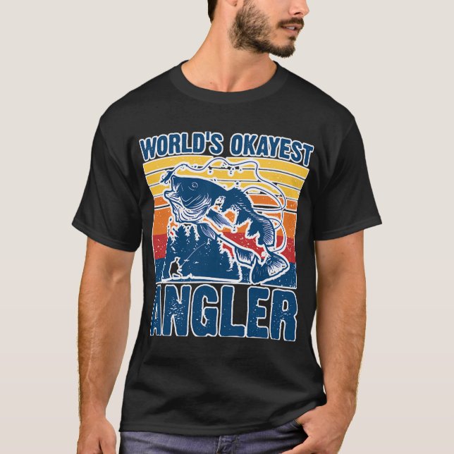 Rolig Sarksatisk Fiske Fiskare T Shirt (Framsida)
