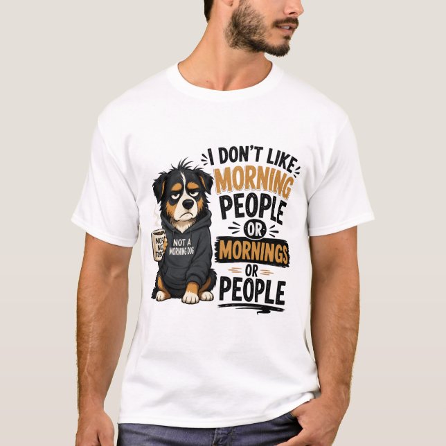 Rolig Sarksatisk Hund T Shirt (Framsida)