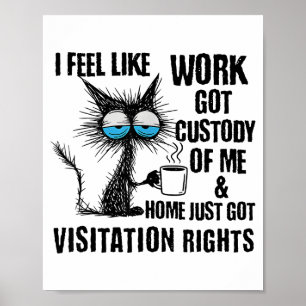 Rolig Sarksatisk Katt Jag Känner Att Jobbet Fått F Poster