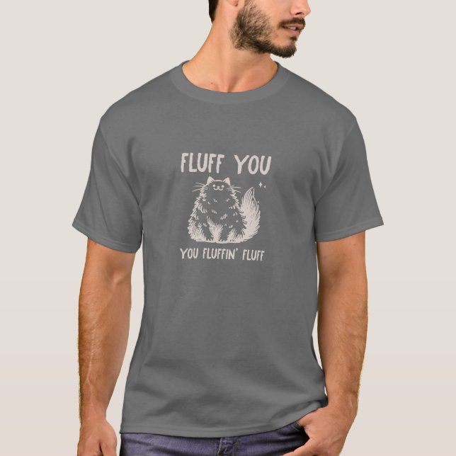 Rolig Sarksatisk Katt T Shirt (Framsida)