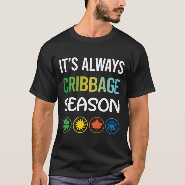 Rolig säsong Cribbage vagga T Shirt (Framsida)