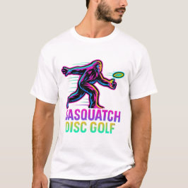 Rolig Sasquatch Disc Golf Retro Neon - Bigfoot Fri T Shirt