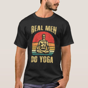 Rolig Sats Riktiga Män Gör Yoga För Män T Shirt