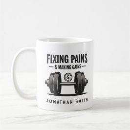 Rolig Sats Svart och Vitt Fysioterapi Kaffemugg