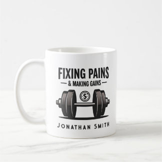 Rolig Sats Svart och Vitt Fysioterapi Kaffemugg