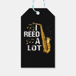 Rolig Saxofon Presentetikett