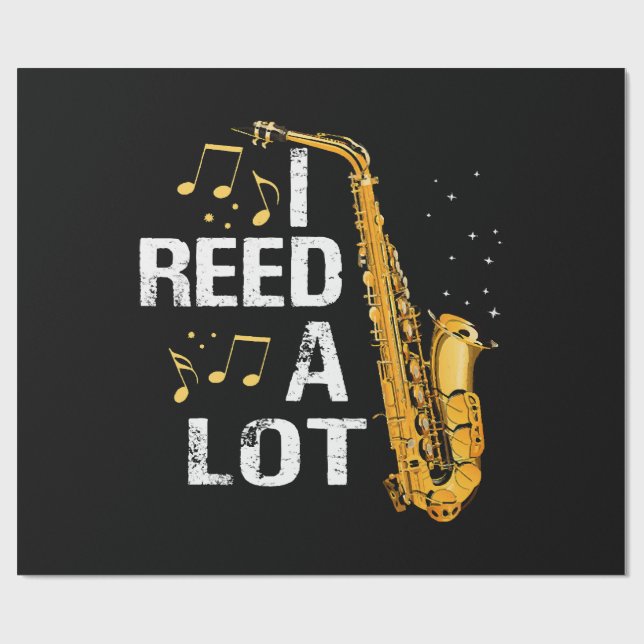 Rolig Saxofon Presentpapper (Platt)