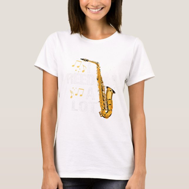 Rolig Saxofon T Shirt (Framsida)