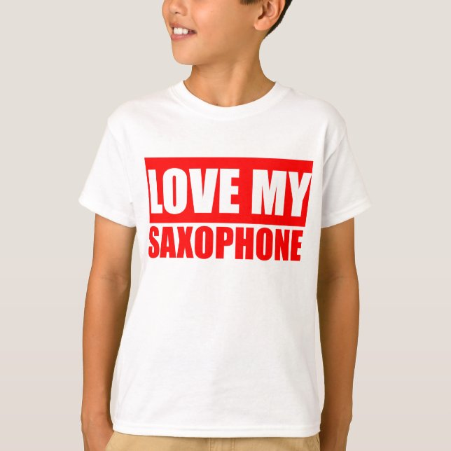 Rolig saxofon t-shirt (Framsida)